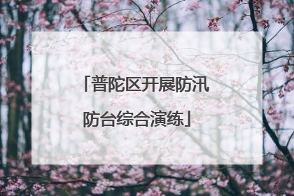 普陀区开展防汛防台综合演练